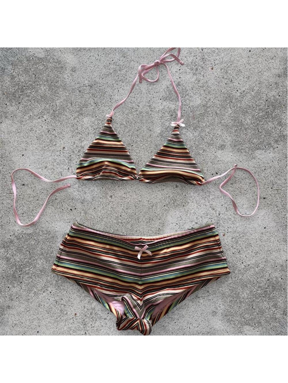 striped bikini set by sea molly